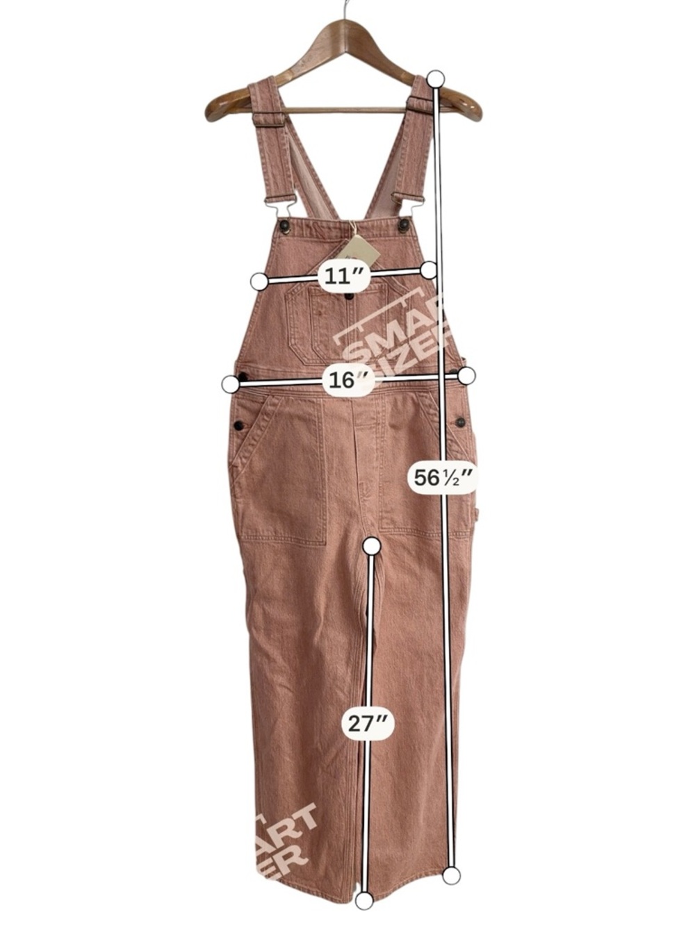 Faherty Rose Pink Cotton Carpenter Overalls Jumpsuit - Picture 5 of 7